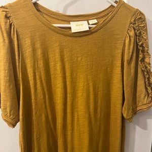 Anthropologie Maeve mustard tee